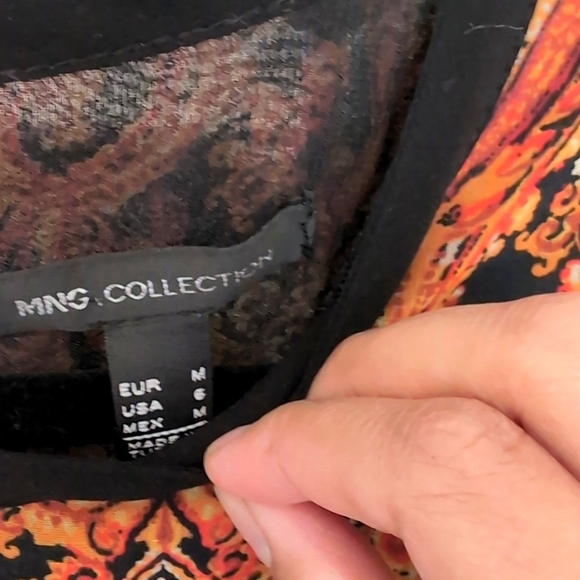 MANGO Dress in black and brown pattern size Small - Picture 3 of 8